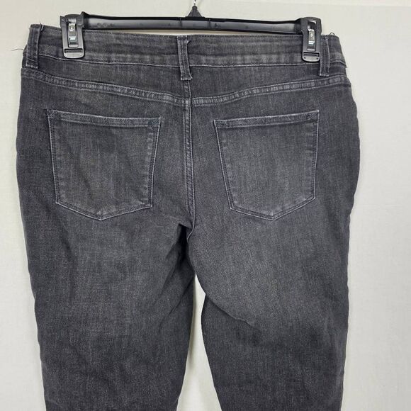 Maurices Distressed Gray Skinny Jeans L Short Raw Hem - Picture 5 of 8